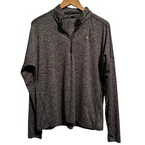 Nike Element Women's Gray Long Sleeve Half Zip Running Sweatshirts Size Large